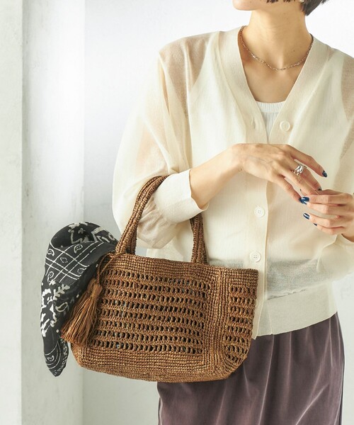MAISON N.H PARIS(メゾンエヌアッシュパリ)の「MAISON N.H PARIS:ANNABELLE P(かごバッグ・レディース・キャメル/ブラック・ONE SIZE)」の7枚目の写真