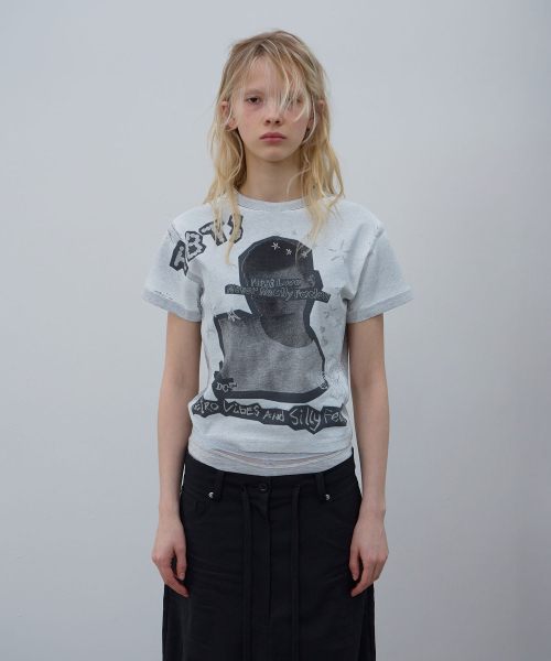 LCDC TM(エルシーディーシーティーエム)の「PRINTED T-SHIRT (MELANGE GREY)(Tシャツ/カットソー・レディース・その他・SMALL/MEDIUM)」の8枚目の写真