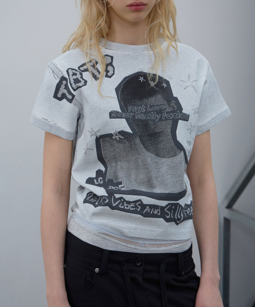 LCDC TM(エルシーディーシーティーエム)の「PRINTED T-SHIRT (MELANGE GREY)(Tシャツ/カットソー・レディース・その他・SMALL/MEDIUM)」の10枚目の写真