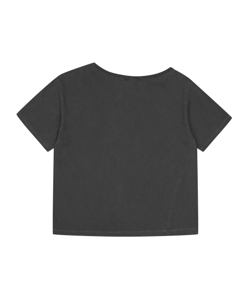 ORDINARY HOLIDAY（オーディナリー ホリデー）の「ONE SHOULDER LOGO T-SHIRT [CHARCOAL]（Tシャツ/カットソー・レディース・その他・FREE）」の3枚目の写真