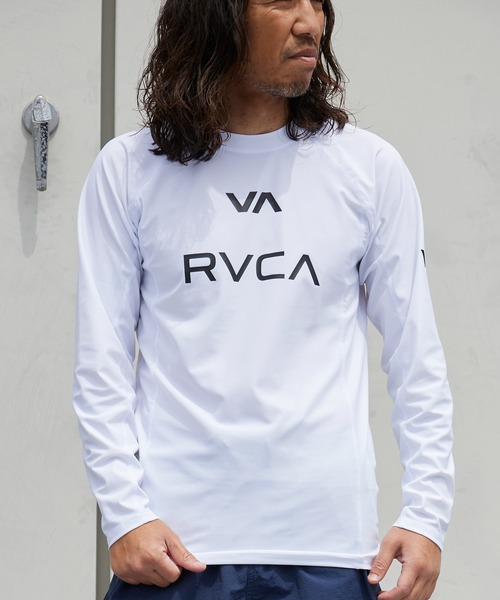 RVCA（ルーカ）の「RVCA/ルーカ VA RVCA SPORT RASH LS 長袖ラッシュガード メンズ 4WAYストレッチ 2026年 夏 夏服（ラッシュガード・メンズ・ホワイト/ブラック/カモフラージュ・M/L/XL）」の2枚目の写真