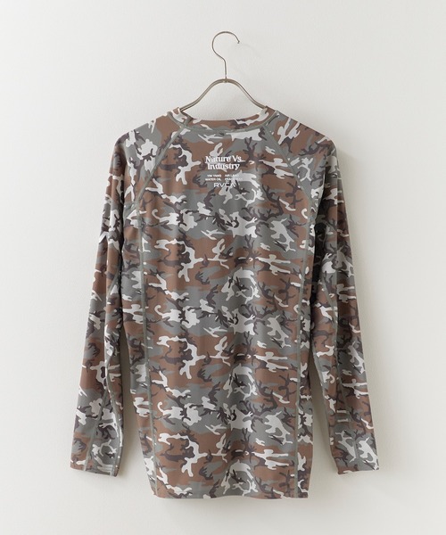 RVCA（ルーカ）の「RVCA/ルーカ VA RVCA SPORT RASH LS 長袖ラッシュガード メンズ 4WAYストレッチ 2026年 夏 夏服（ラッシュガード・メンズ・ホワイト/ブラック/カモフラージュ・M/L/XL）」の9枚目の写真