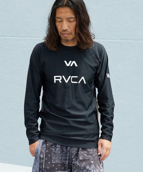 RVCA（ルーカ）の「RVCA/ルーカ VA RVCA SPORT RASH LS 長袖ラッシュガード メンズ 4WAYストレッチ 2026年 夏 夏服（ラッシュガード・メンズ・ホワイト/ブラック/カモフラージュ・M/L/XL）」の22枚目の写真