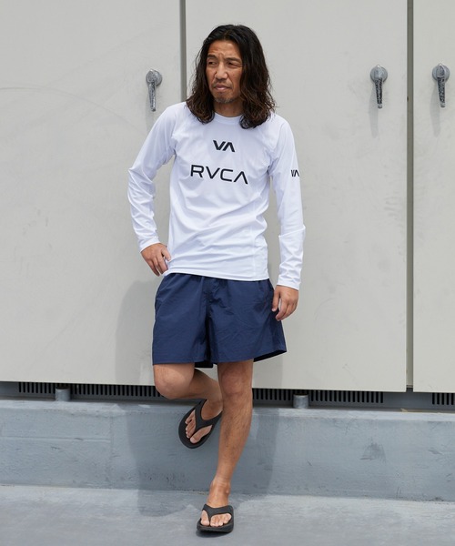 RVCA（ルーカ）の「RVCA/ルーカ VA RVCA SPORT RASH LS 長袖ラッシュガード メンズ 4WAYストレッチ 2026年 夏 夏服（ラッシュガード・メンズ・ホワイト/ブラック/カモフラージュ・M/L/XL）」の19枚目の写真