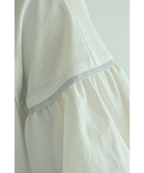marjour(マージュール)の「SILKET BODY TUCK SLEEVE TOP(シャツ/ブラウス・レディース・ブラック/オフホワイト・M)」の7枚目の写真