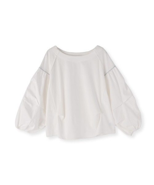 marjour(マージュール)の「SILKET BODY TUCK SLEEVE TOP(シャツ/ブラウス・レディース・ブラック/オフホワイト・M)」の14枚目の写真