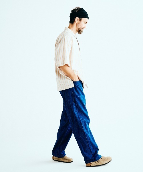BASISBROEK(バシスブルック)の「PUTTEN -STRIPE-(シャツ/ブラウス・メンズ・ブラック/サンドベージュ・1)」の4枚目の写真