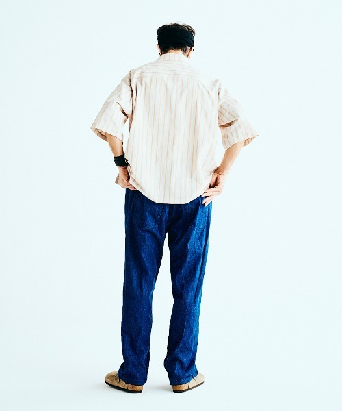 BASISBROEK(バシスブルック)の「PUTTEN -STRIPE-(シャツ/ブラウス・メンズ・ブラック/サンドベージュ・1)」の13枚目の写真