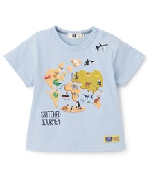 KP BOY（ケーピーボーイ）の「世界地図モチーフ Tシャツ（Tシャツ/カットソー）」