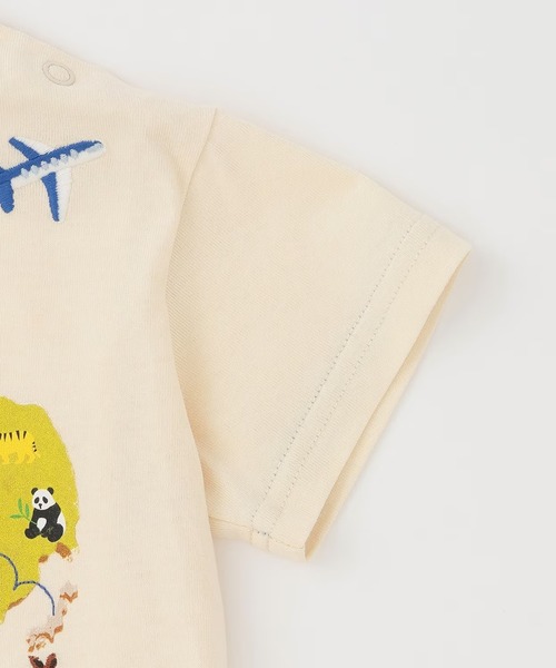 KP BOY（ケーピーボーイ）の「世界地図モチーフ Tシャツ（Tシャツ/カットソー・キッズ・クリーム/ブルー・80ｃｍ/90cm/110cm/120cm/100cm/130cm）」の6枚目の写真