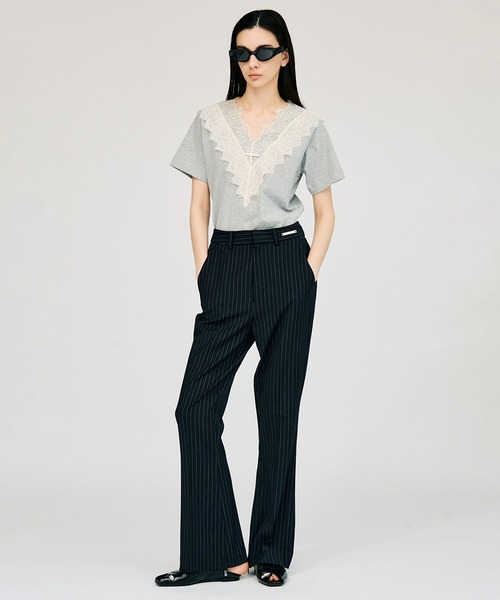 PRANK PROJECT(プランクプロジェクト)の「【2026Summer Pre-Order】スーチングスリムフレアパンツ / Stitched Slim Flare Pants(その他パンツ・レディース・ネイビー/グレー/ブラック・38/36)」の10枚目の写真