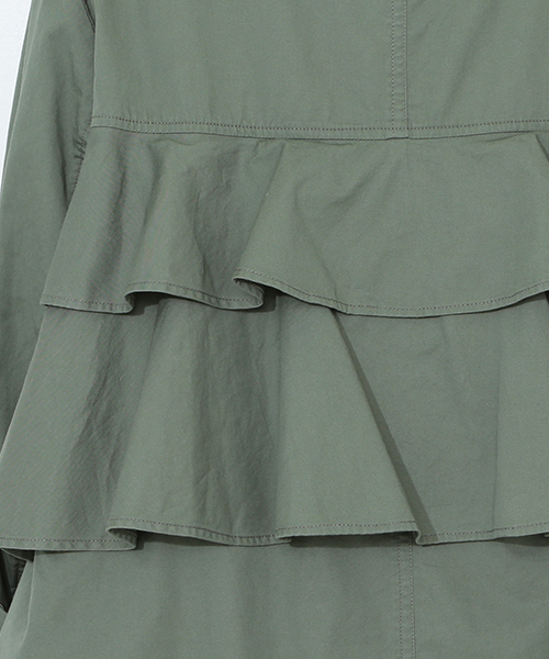 CAROLINA GLASER(カロリナ グレイサー)の「CAROLINA GLASER / チュール ミリタリーブルゾン(ミリタリージャケット・レディース・カーキ・ONE SIZE)」の5枚目の写真