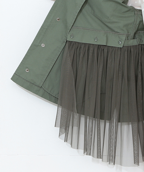 CAROLINA GLASER(カロリナ グレイサー)の「CAROLINA GLASER / チュール ミリタリーブルゾン(ミリタリージャケット・レディース・カーキ・ONE SIZE)」の6枚目の写真