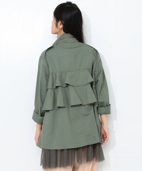 CAROLINA GLASER(カロリナ グレイサー)の「CAROLINA GLASER / チュール ミリタリーブルゾン(ミリタリージャケット・レディース・カーキ・ONE SIZE)」の19枚目の写真