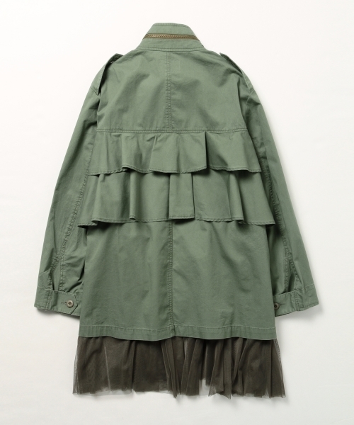 CAROLINA GLASER(カロリナ グレイサー)の「CAROLINA GLASER / チュール ミリタリーブルゾン(ミリタリージャケット・レディース・カーキ・ONE SIZE)」の21枚目の写真