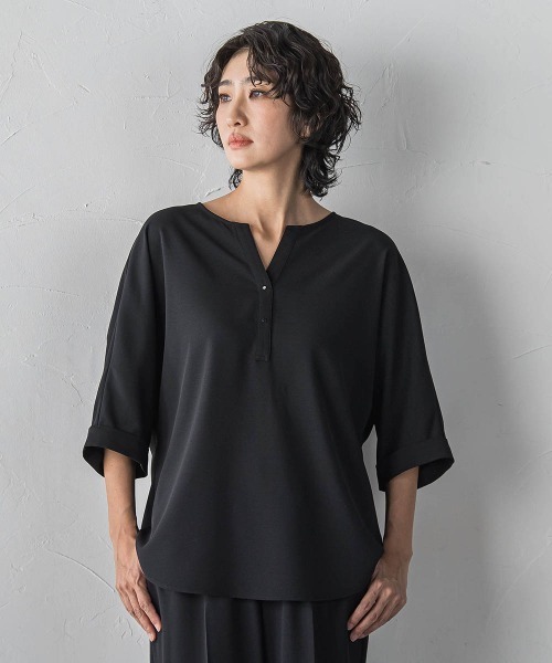 la.f…(ラエフ)の「【選べるSETUP】SUZUSARAキーネックブラウス(シャツ/ブラウス・レディース・ブラック/ホワイト/ライトグレー/チャコールグレー・9号)」の14枚目の写真