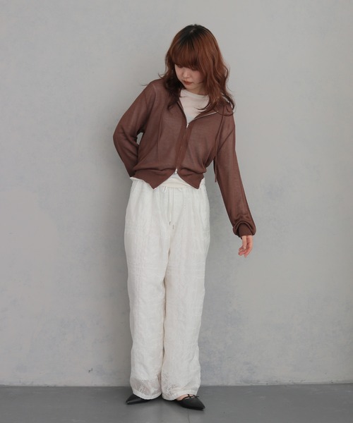 cheriella（シェリエラ）の「【cheriella】パッチワークレースイージーパンツ　PATCHWORK LACE EASY PANTS（その他パンツ・レディース・ブラック/オフホワイト・FREE）」の13枚目の写真