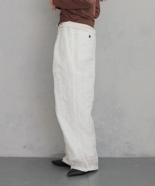 cheriella（シェリエラ）の「【cheriella】パッチワークレースイージーパンツ　PATCHWORK LACE EASY PANTS（その他パンツ・レディース・ブラック/オフホワイト・FREE）」の15枚目の写真