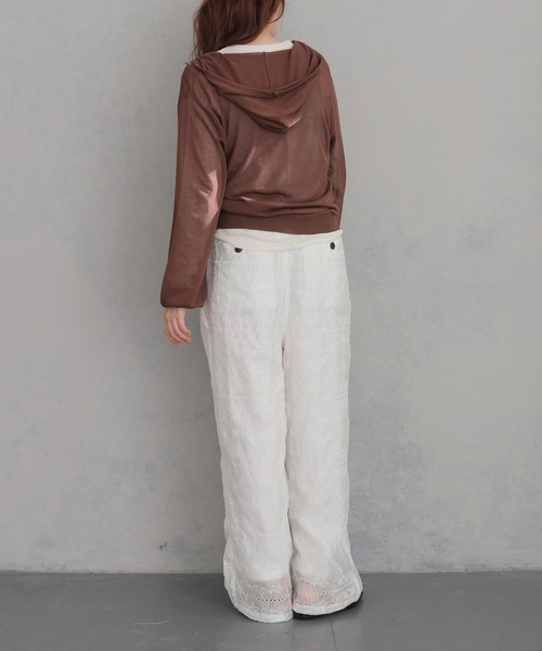 cheriella（シェリエラ）の「【cheriella】パッチワークレースイージーパンツ　PATCHWORK LACE EASY PANTS（その他パンツ・レディース・ブラック/オフホワイト・FREE）」の12枚目の写真