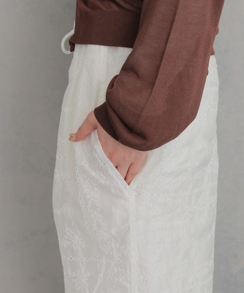 cheriella（シェリエラ）の「【cheriella】パッチワークレースイージーパンツ　PATCHWORK LACE EASY PANTS（その他パンツ・レディース・ブラック/オフホワイト・FREE）」の11枚目の写真