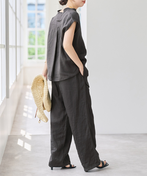 Spick & Span（スピックアンドスパン）の「TICCA  / ティッカ リネンカーゴパンツ（カーゴパンツ・レディース・ピンク/ブラウン/ホワイト・FREE）」の16枚目の写真