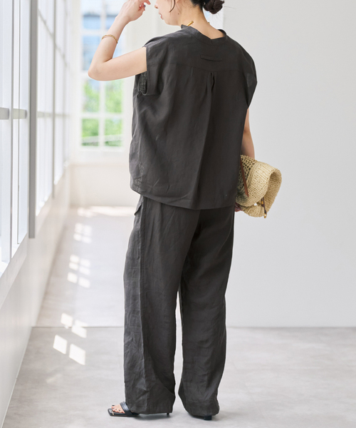 Spick & Span（スピックアンドスパン）の「TICCA  / ティッカ リネンカーゴパンツ（カーゴパンツ・レディース・ピンク/ブラウン/ホワイト・FREE）」の17枚目の写真