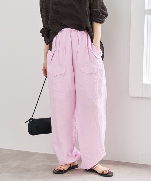 Spick & Span（スピックアンドスパン）の「TICCA  / ティッカ リネンカーゴパンツ（カーゴパンツ・レディース・ピンク/ブラウン/ホワイト・FREE）」の19枚目の写真