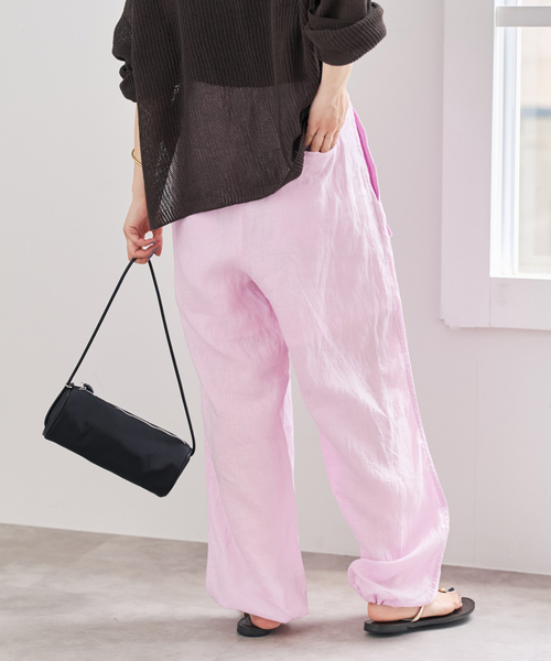 Spick & Span（スピックアンドスパン）の「TICCA  / ティッカ リネンカーゴパンツ（カーゴパンツ・レディース・ピンク/ブラウン/ホワイト・FREE）」の20枚目の写真