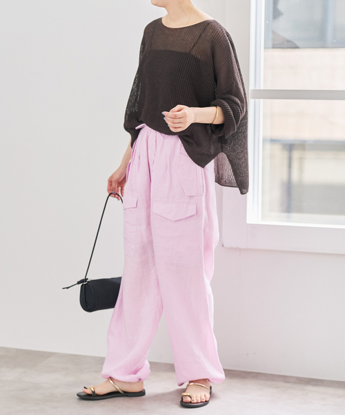 Spick & Span（スピックアンドスパン）の「TICCA  / ティッカ リネンカーゴパンツ（カーゴパンツ・レディース・ピンク/ブラウン/ホワイト・FREE）」の21枚目の写真