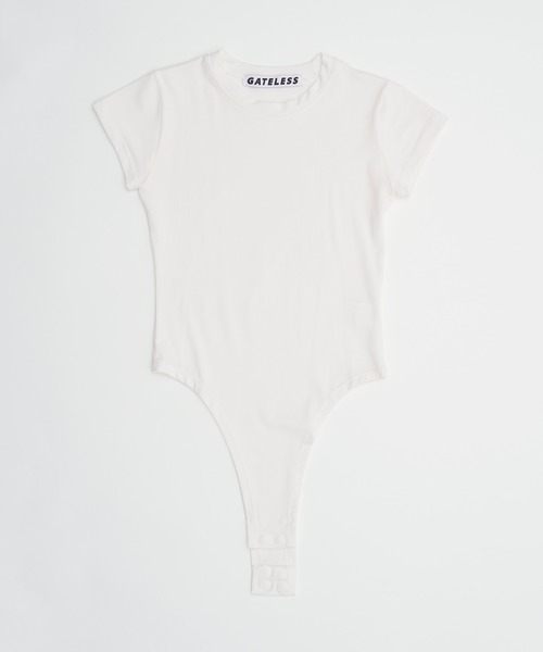 SOEMIN(ソミン)の「【SELECT】Bodysuit T-shirt/ボディスーツ半袖Tシャツ(Tシャツ/カットソー・レディース・ホワイト/ブラック・FREE)」の14枚目の写真