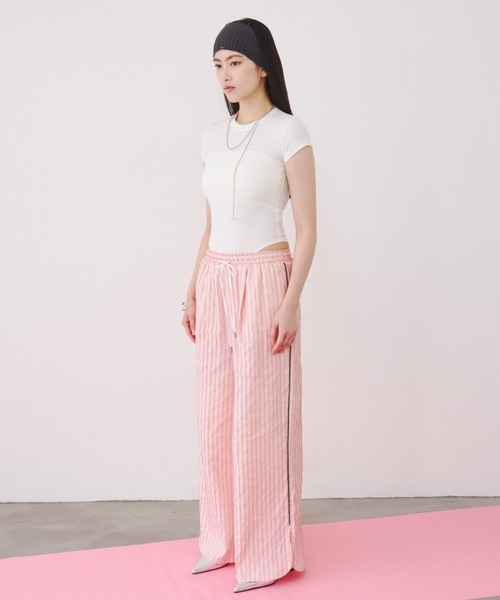 SOEMIN(ソミン)の「【SELECT】Bodysuit T-shirt/ボディスーツ半袖Tシャツ(Tシャツ/カットソー・レディース・ホワイト/ブラック・FREE)」の10枚目の写真