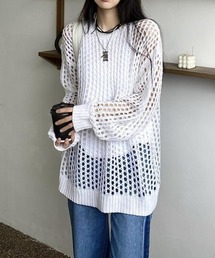 ルーズメッシュニット