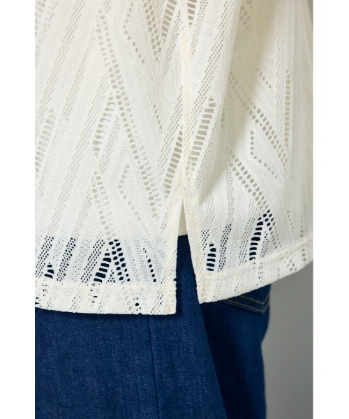 AZUL by moussy(アズールバイマウジー)の「デザインメッシュシャツ(シャツ/ブラウス・メンズ・ブラック系その他/ブラック/アイボリー/イエロー系その他・SMALL/MEDIUM/LARGE)」の14枚目の写真