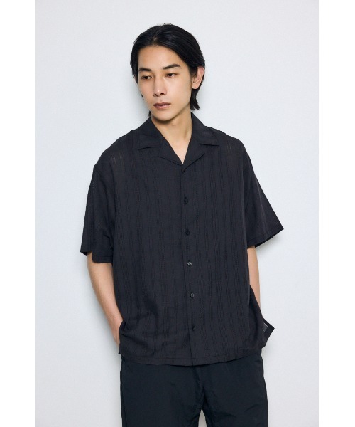 AZUL by moussy(アズールバイマウジー)の「デザインメッシュシャツ(シャツ/ブラウス・メンズ・ブラック系その他/ブラック/アイボリー/イエロー系その他・SMALL/MEDIUM/LARGE)」の16枚目の写真