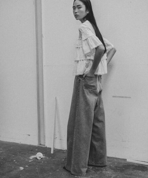 URBAN RESEARCH（アーバンリサーチ）の「Picchi Nia　HIGH RISE BUGGY DENIM（デニムパンツ・レディース・ブルー・MEDIUM/X-SMALL/SMALL/LARGE）」の5枚目の写真