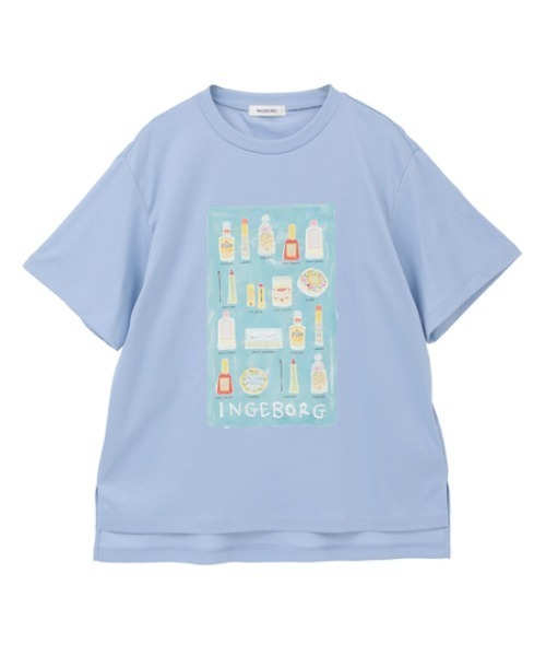 INGEBORG(インゲボルグ)の「コスメティックワンポイントpt.カットソー(Tシャツ/カットソー・レディース・ブルー/ベージュ/ホワイト/ピンク/ブラック・FREE)」の5枚目の写真
