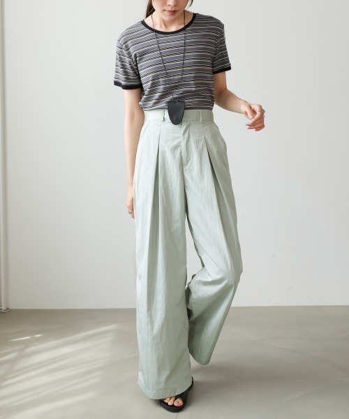 Bab(バブ)の「【サイズ展開あり】ボリュームワイドタックパンツ(その他パンツ・レディース・ブラック/ミント/グレー・S/M)」の3枚目の写真