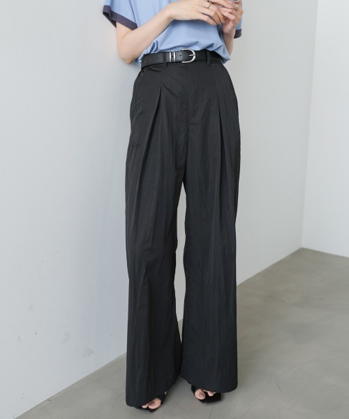 Bab(バブ)の「【サイズ展開あり】ボリュームワイドタックパンツ(その他パンツ・レディース・ブラック/ミント/グレー・S/M)」の2枚目の写真