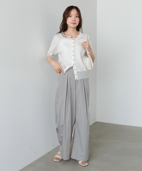 Bab(バブ)の「【サイズ展開あり】ボリュームワイドタックパンツ(その他パンツ・レディース・ブラック/ミント/グレー・S/M)」の9枚目の写真