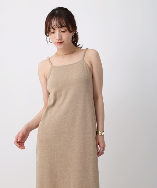 NOAHL(ノアル)の「【NOAHL】カップ付きリブキャミソールワンピース(ワンピース・レディース・ブラック/ベージュ/ブラウン・S/M/L)」の5枚目の写真