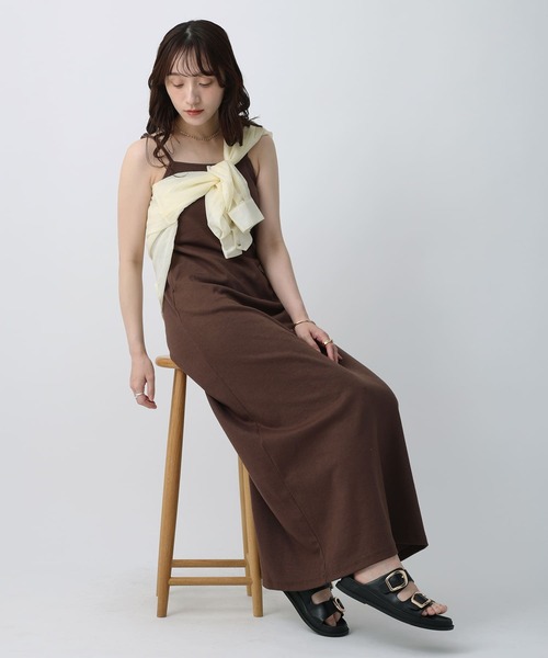 NOAHL(ノアル)の「【NOAHL】カップ付きリブキャミソールワンピース(ワンピース・レディース・ブラック/ベージュ/ブラウン・S/M/L)」の20枚目の写真