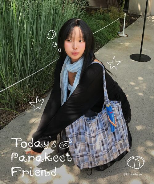 PARAKEET（パラキート）の「リバーシブルマーケットトート（ブルー）（トートバッグ・レディース・ブルー・OS）」の3枚目の写真