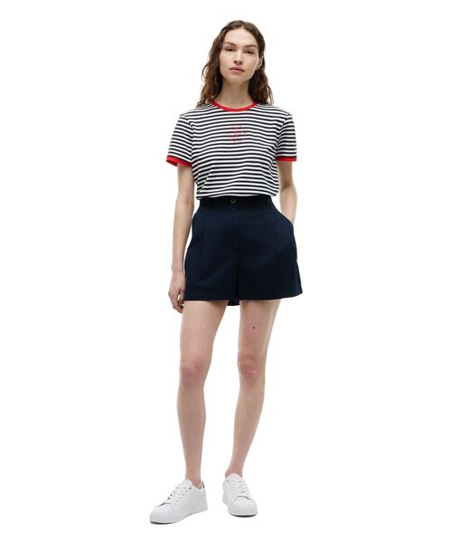 TOMMY HILFIGER(トミーヒルフィガー)の「ラウンドロゴレギュラークルーネックショートスリーブTシャツ(Tシャツ/カットソー・レディース・レッド系その他6/マルチ/ネイビー・X-SMALL/XX-SMALL/SMALL)」の10枚目の写真