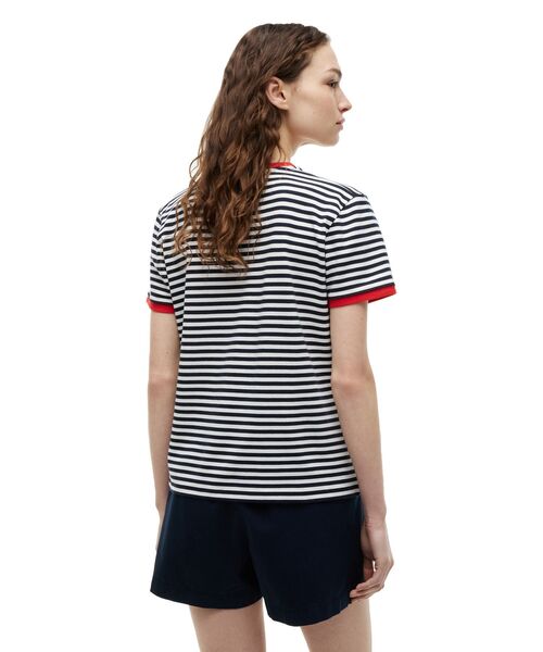 TOMMY HILFIGER(トミーヒルフィガー)の「ラウンドロゴレギュラークルーネックショートスリーブTシャツ(Tシャツ/カットソー・レディース・レッド系その他6/マルチ/ネイビー・X-SMALL/XX-SMALL/SMALL)」の12枚目の写真