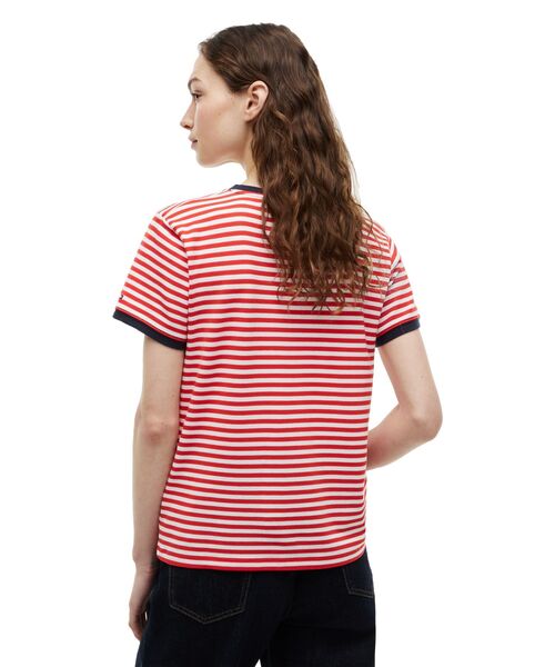 TOMMY HILFIGER(トミーヒルフィガー)の「ラウンドロゴレギュラークルーネックショートスリーブTシャツ(Tシャツ/カットソー・レディース・レッド系その他6/マルチ/ネイビー・X-SMALL/XX-SMALL/SMALL)」の17枚目の写真