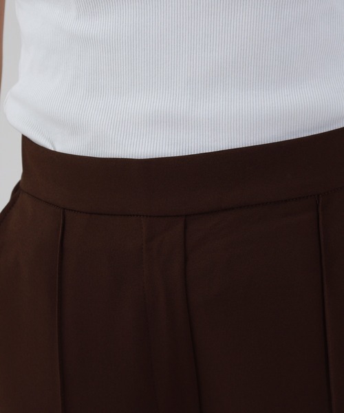 OMNES（オムネス）の「OMNES Another Edition T/PU スリット入 センタープレスワイドパンツ（スラックス・レディース・ブラウン/ピンク・F）」の18枚目の写真