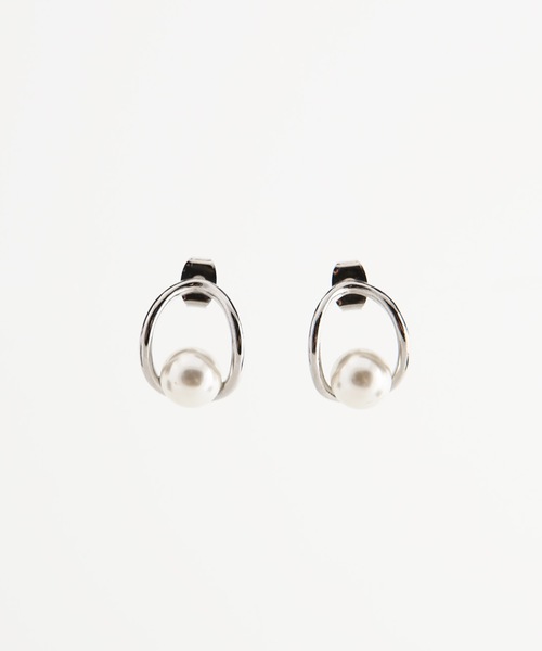 ポイントパールサークルピアス（ピアス（両耳用））｜MIMILINE