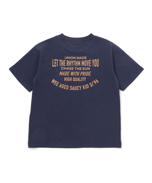 WASK(ワスク)の「【接触冷感】コードポケット カレッジロゴ BIG半袖Tシャツ(Tシャツ/カットソー・キッズ・ネイビー/ベージュ・130cm/150cm/140cm/160cm)」の9枚目の写真