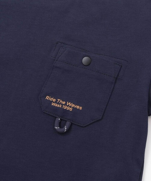 WASK(ワスク)の「【接触冷感】コードポケット カレッジロゴ BIG半袖Tシャツ(Tシャツ/カットソー・キッズ・ネイビー/ベージュ・130cm/150cm/140cm/160cm)」の11枚目の写真
