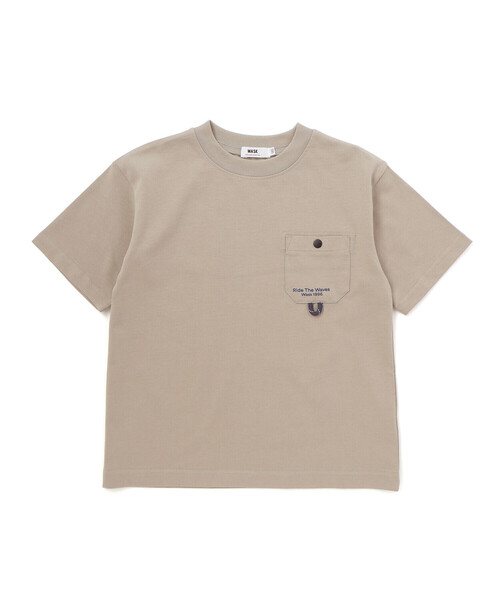 WASK(ワスク)の「【接触冷感】コードポケット カレッジロゴ BIG半袖Tシャツ(Tシャツ/カットソー・キッズ・ネイビー/ベージュ・130cm/150cm/140cm/160cm)」の16枚目の写真